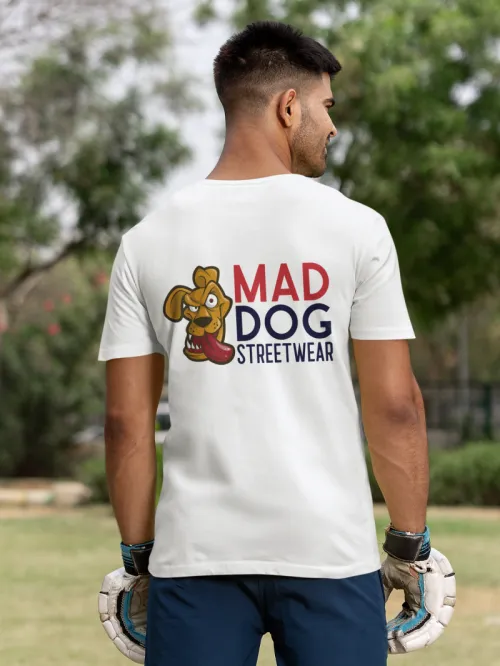 Mad Dog | White T-Shirt back and front