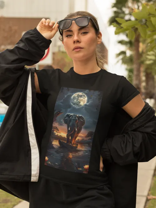 Elephant under moon | for female