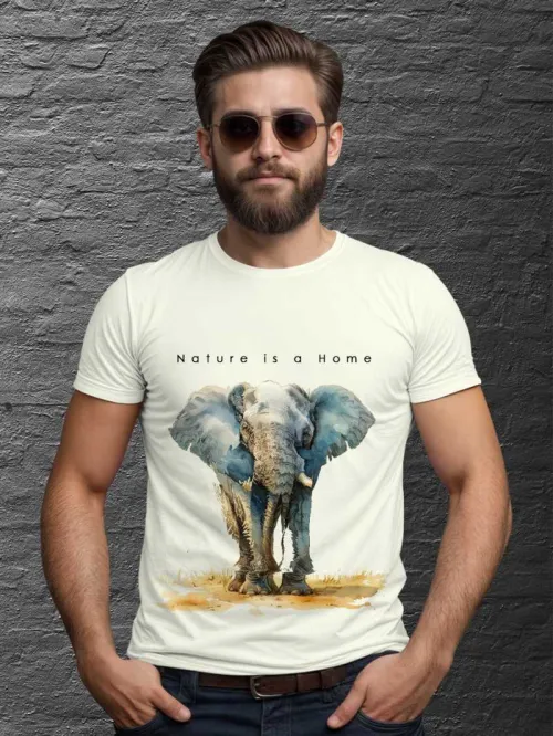 Nature is a home printed t-shirt