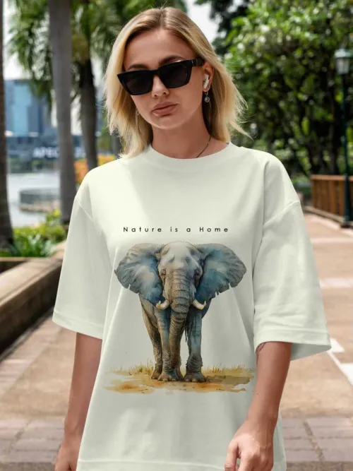 Nature is a home printed t-shirt | Women