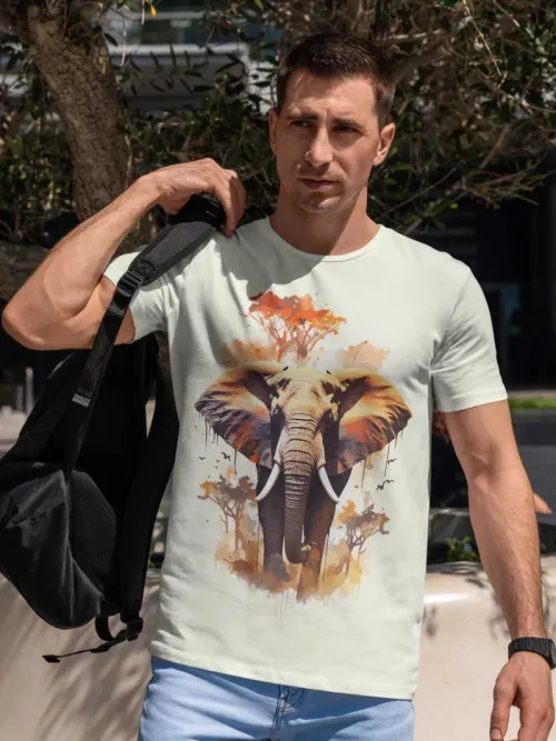 Elephant printed T-shirt | Regular Size