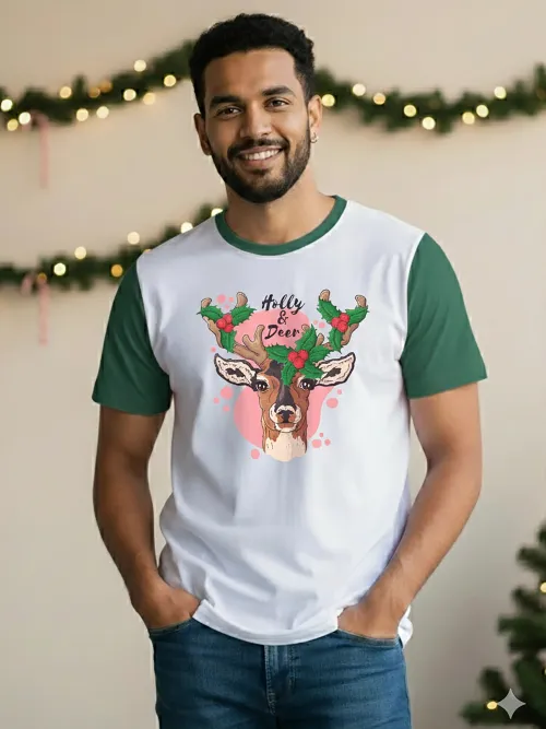 Deer Two Tone Tshirt | Green
