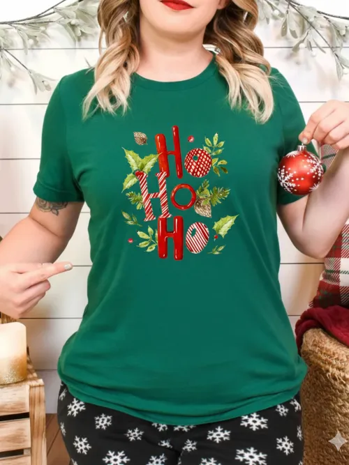 Ho Ho Ho Christmas TShirt | Green