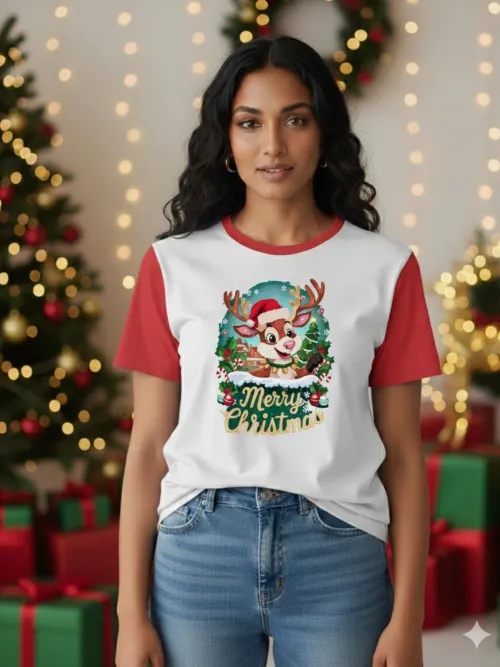 Christmas Two Tone TShirt | Orange