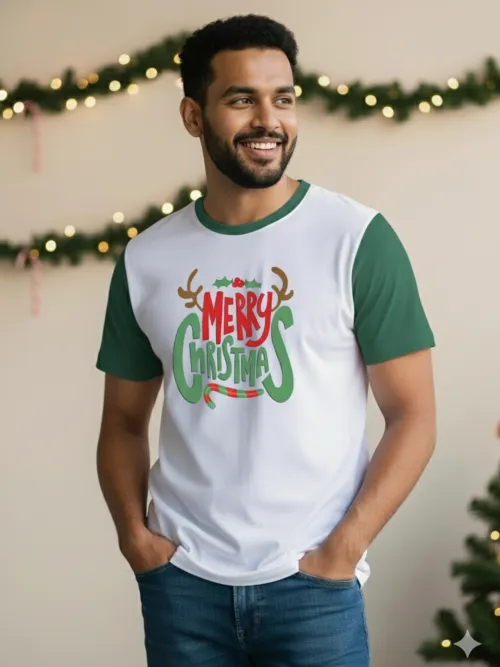 New Christmas Two Tone TShirt | Green