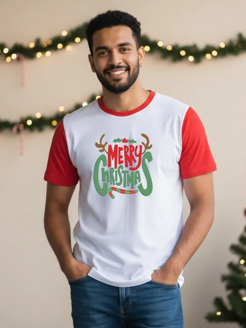 New Christmas Two Tone TShirt | Orange