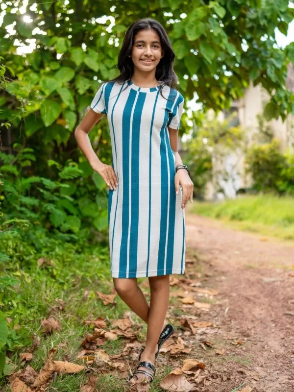 Popcorn striped Frock